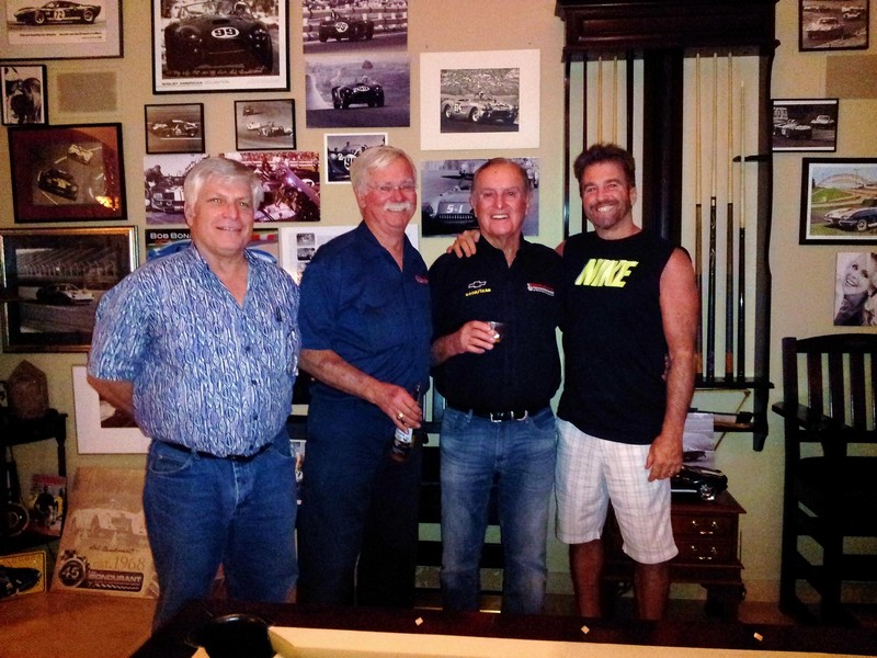 Bill Thomas (son of Cheetah creator), Fred Yeakel Bob Bondurant and Rich at Bob’s house 2013